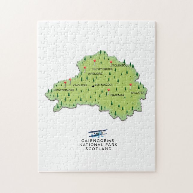 Puzzle mapa del Parque Nacional Cairngorms (Vertical)