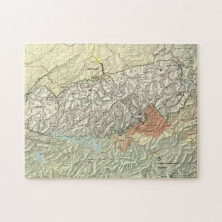 Puzzle Mapa del Parque Nacional de las Grandes Montañas A