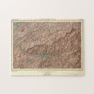 Puzzle Mapa del Parque Nacional de las Montañas Humeantes