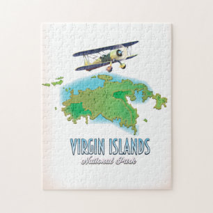 Puzzle mapa del Parque Nacional Islas Vírgenes