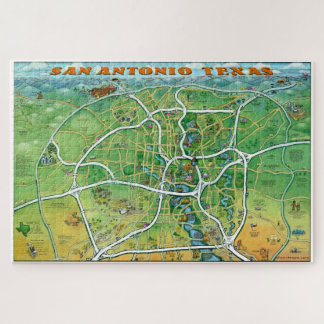 Puzzle Mapa del Personalizado de Texas en San Antonio