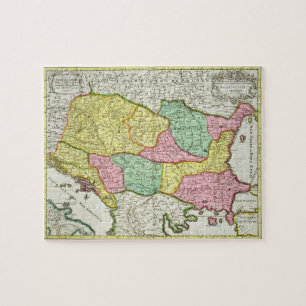 Puzzle Mapa del reino de Hungría y de los estados que