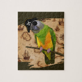 Puzzle Mapa del tesoro de loro de Senegal pirata