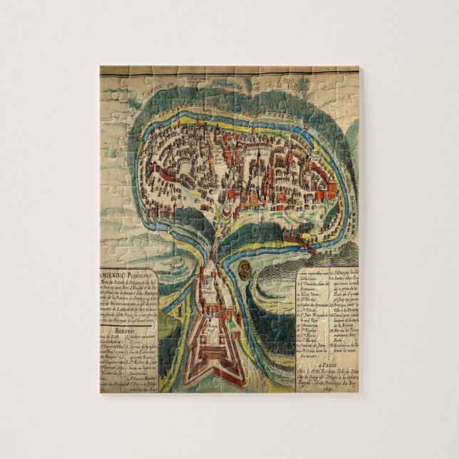 Puzzle Mapa Del Tesoro En La Edad Media (Vertical)