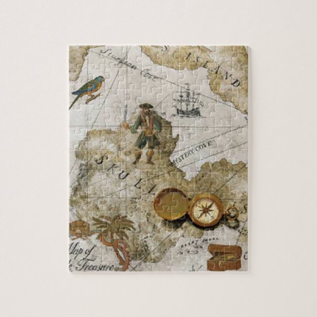 Puzzle Mapa del tesoro pirata (Vertical)