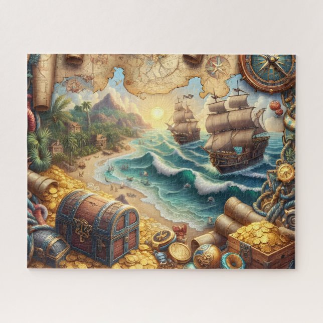 Puzzle Mapa del Tesoro Pirata (Horizontal)