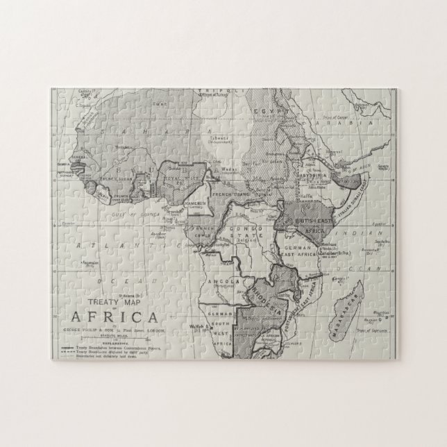 Puzzle Mapa del tratado de África (Horizontal)