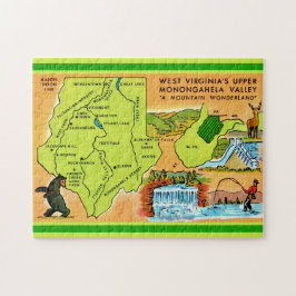 Puzzle Mapa del Valle Monongahela de Virginia Occidental