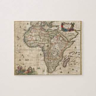 Puzzle Mapa del vintage de África (1689)