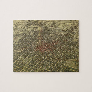 Puzzle Mapa del vintage de Atlanta (1892)