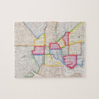 Puzzle Mapa del vintage de Baltimore céntrica (1860)