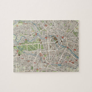 Puzzle Mapa del vintage de Berlín Alemania (1905)