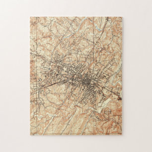 Puzzle Mapa del vintage de Charlottesville Virginia