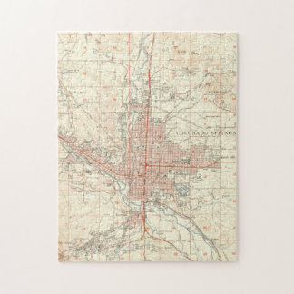 Puzzle Mapa del vintage de Colorado Springs CO (1951)