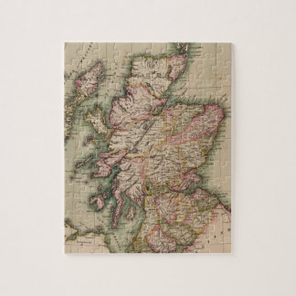 Puzzle Mapa del vintage de Escocia (1814)