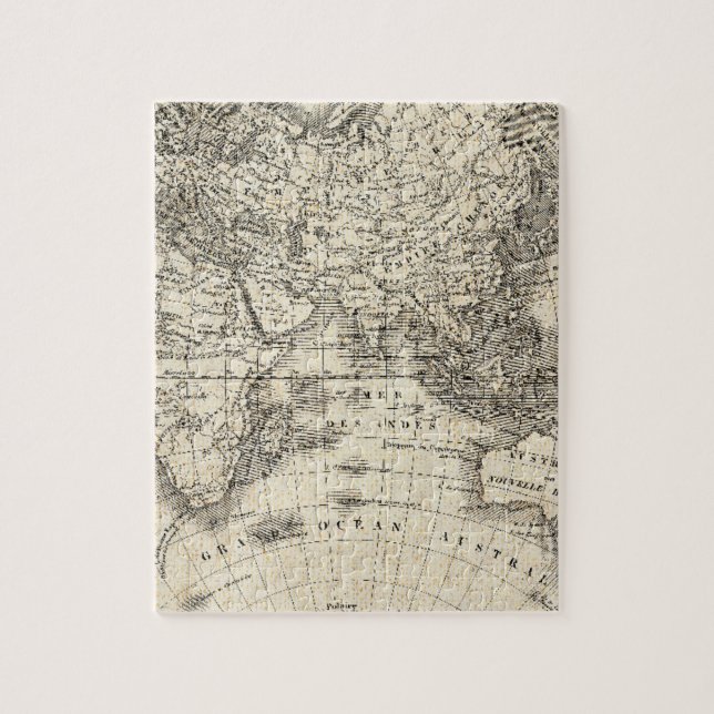 Puzzle Mapa del vintage de Europa y de Asia (Vertical)