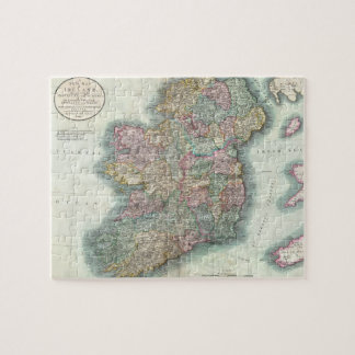 Puzzle Mapa del vintage de Irlanda (1799)