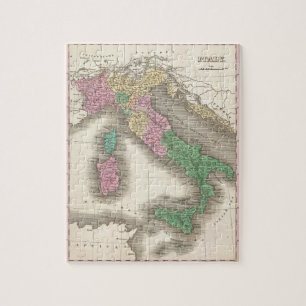 Puzzle Mapa del vintage de Italia (1827)