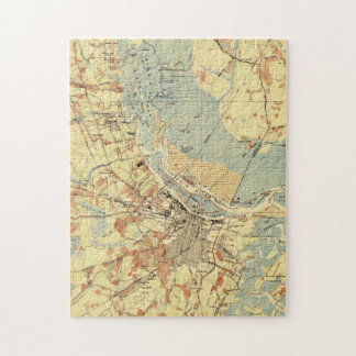 Puzzle Mapa del vintage de la sabana Georgia (1942)