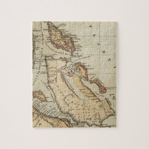 Puzzle Mapa del vintage de las Bahamas (1823)