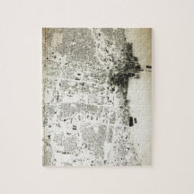 Mapa del vintage de las calles y de los edificios