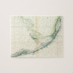 Puzzle Mapa del vintage de las llaves de la Florida