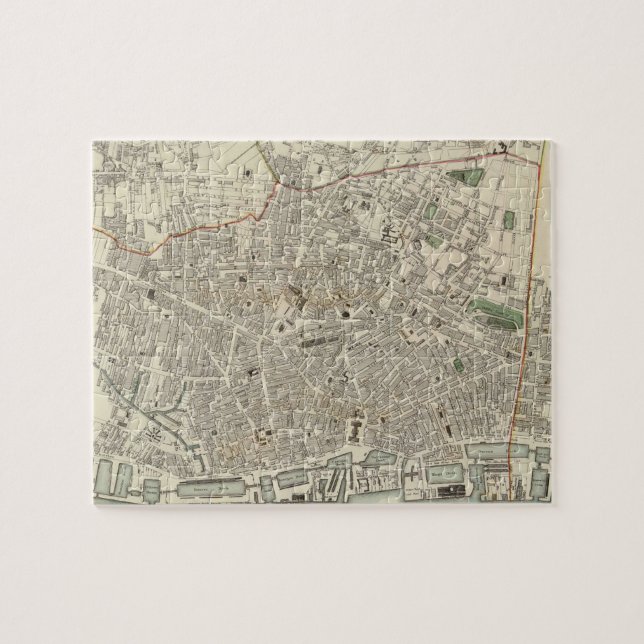 Puzzle Mapa del vintage de Liverpool Inglaterra (1836) (Horizontal)