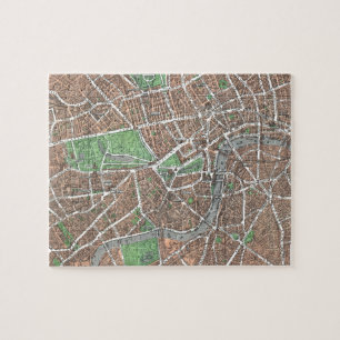 Puzzle Mapa del vintage de Londres (1923)