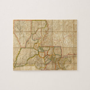 Puzzle Mapa del vintage de Luisiana (1816)