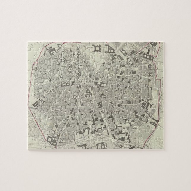 Puzzle Mapa del vintage de Madrid España (1831) (Horizontal)