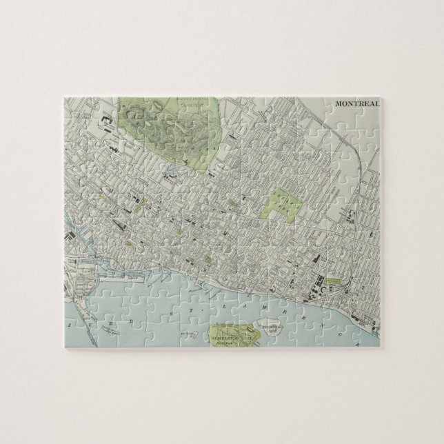 Puzzle Mapa del vintage de Montreal (1901) (Horizontal)