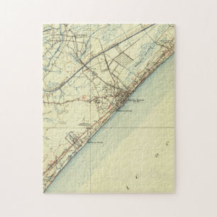 Puzzle Mapa del vintage de Myrtle Beach Carolina del Sur