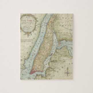 Puzzle Mapa del vintage de New York City (1869)