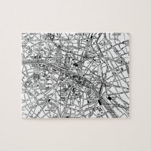 Puzzle Mapa del vintage de París (1911)