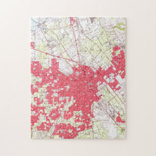 Puzzle Mapa del vintage de San Jose California (1961)