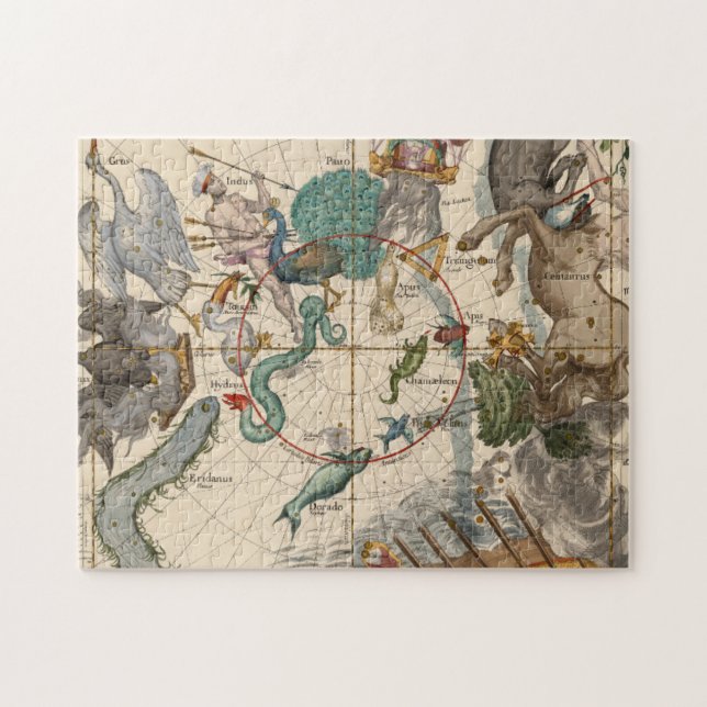 Puzzle Mapa del vintage de South Pole (Horizontal)