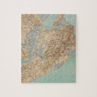 Puzzle Mapa del vintage de Staten Island (1891)