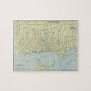 Puzzle Mapa del vintage de Toronto (1901)