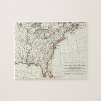 Puzzle Mapa del vintage de trece colonias (1776)