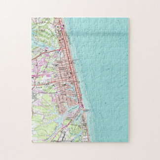 Puzzle Mapa del vintage de Virginia Beach (1965)