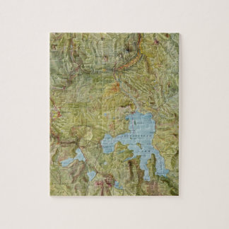 Puzzle Mapa del vintage del parque nacional de
