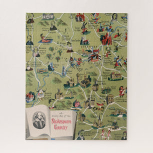 Puzzle Mapa Dunlop del País Shakespeare, Inglaterra