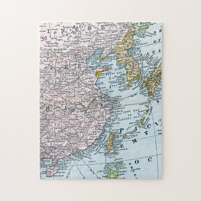 PUZZLE MAPA: EL ESTE DE ASIA, 1907 (Vertical)