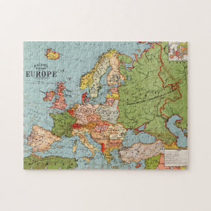 Puzzle Mapa estándar de Bacon en la vieja Europa del sig