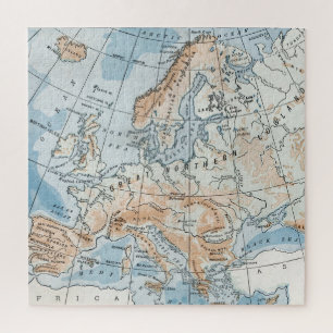 Puzzle Mapa físico de Europa (1916)