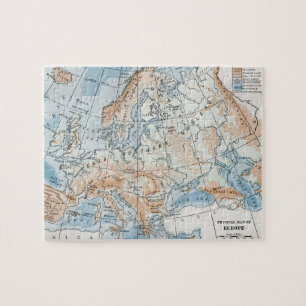 Puzzle Mapa físico de Europa (1916)