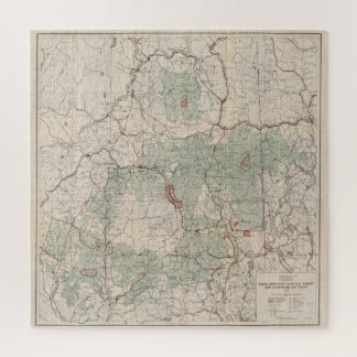 Puzzle Mapa forestal nacional de las montañas blancas ant