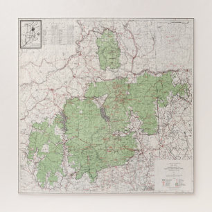 Puzzle Mapa forestal nacional de las Montañas Blancas Vi