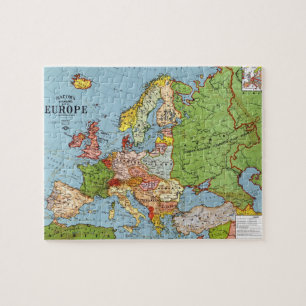 Puzzle Mapa general del siglo XX de la Vieja Europa