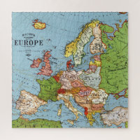 Mapa general del siglo XX de la Vieja Europa